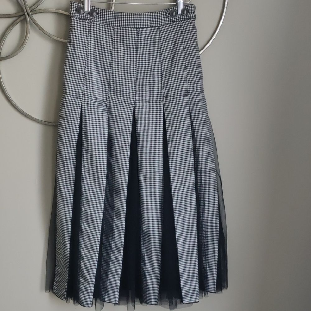 Maeve Black and White A-Line Skirt